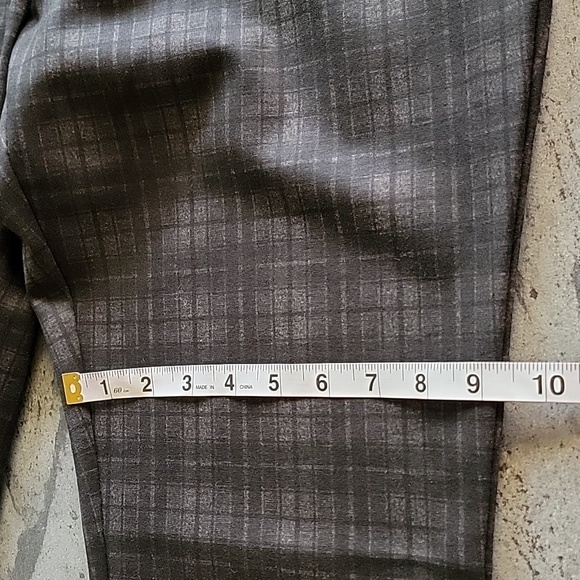 Dalia Mid Rise Narrow Leg Tummy Panel Built-In Pull-On Pants Black Plaid sz XL - Picture 13 of 16